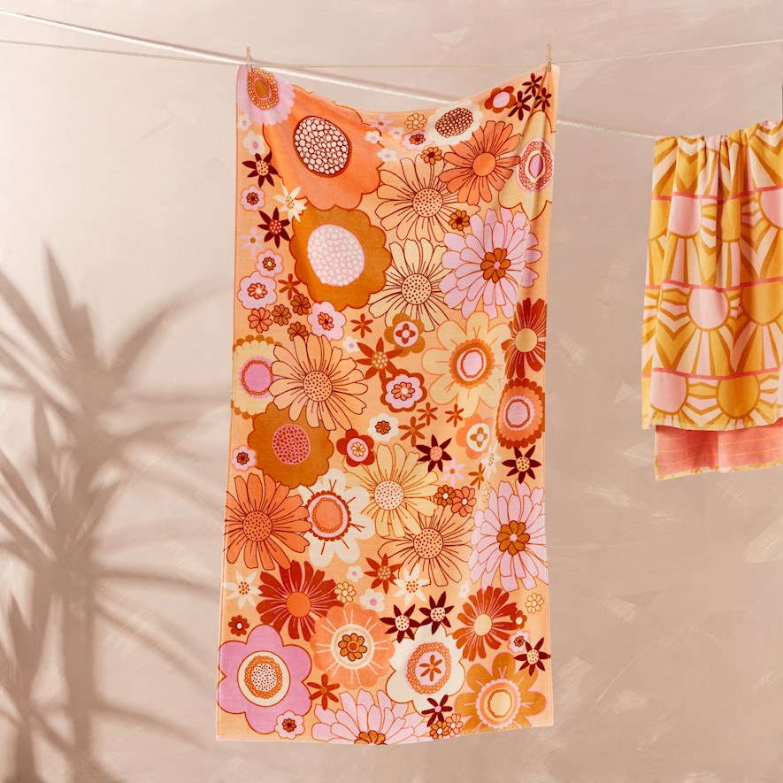 Vintage discount floral towels