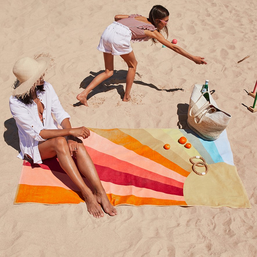 70 s Sunrays Sand Free Beach Towel Adairs