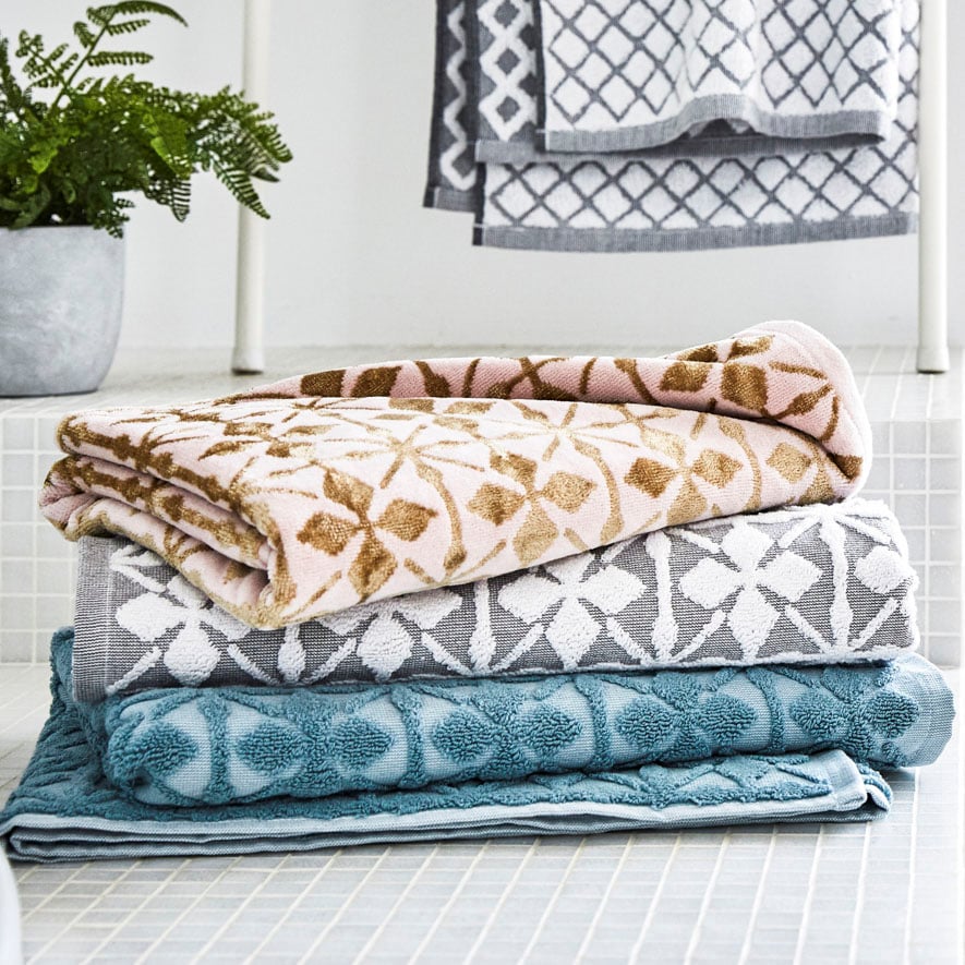 Lattice Textured Towels White Adairs