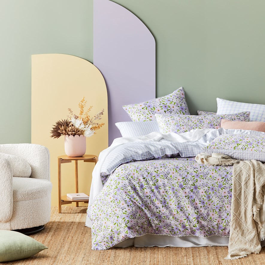 Lilac Garden Multi Quilt Cover Set Adairs