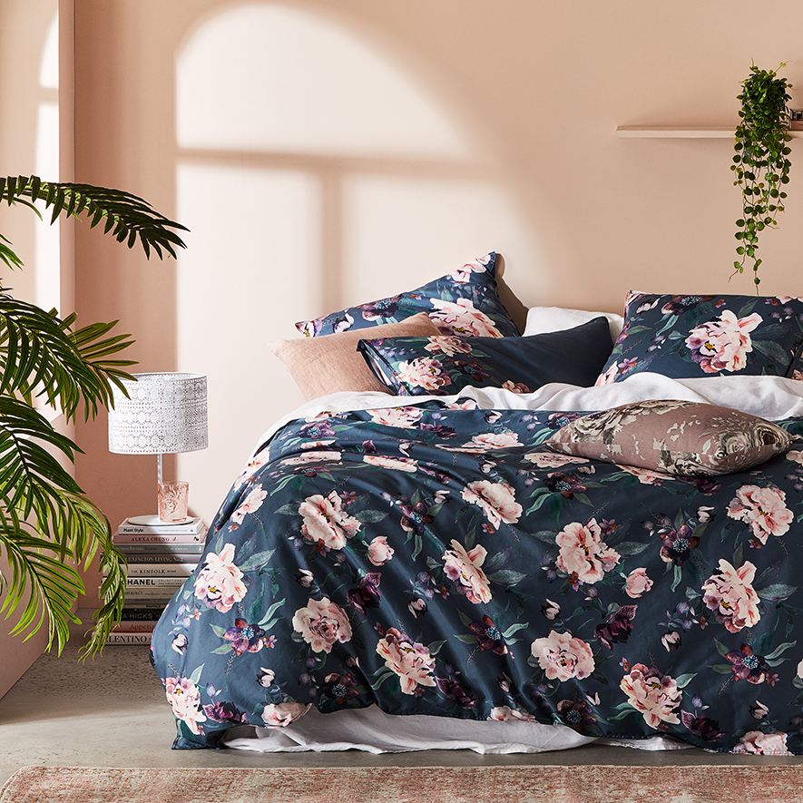 Winter Romance Navy Quilt Cover Set Adairs