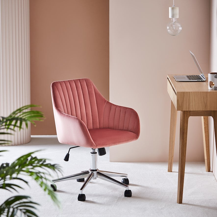 Velvet task deals chair with arms