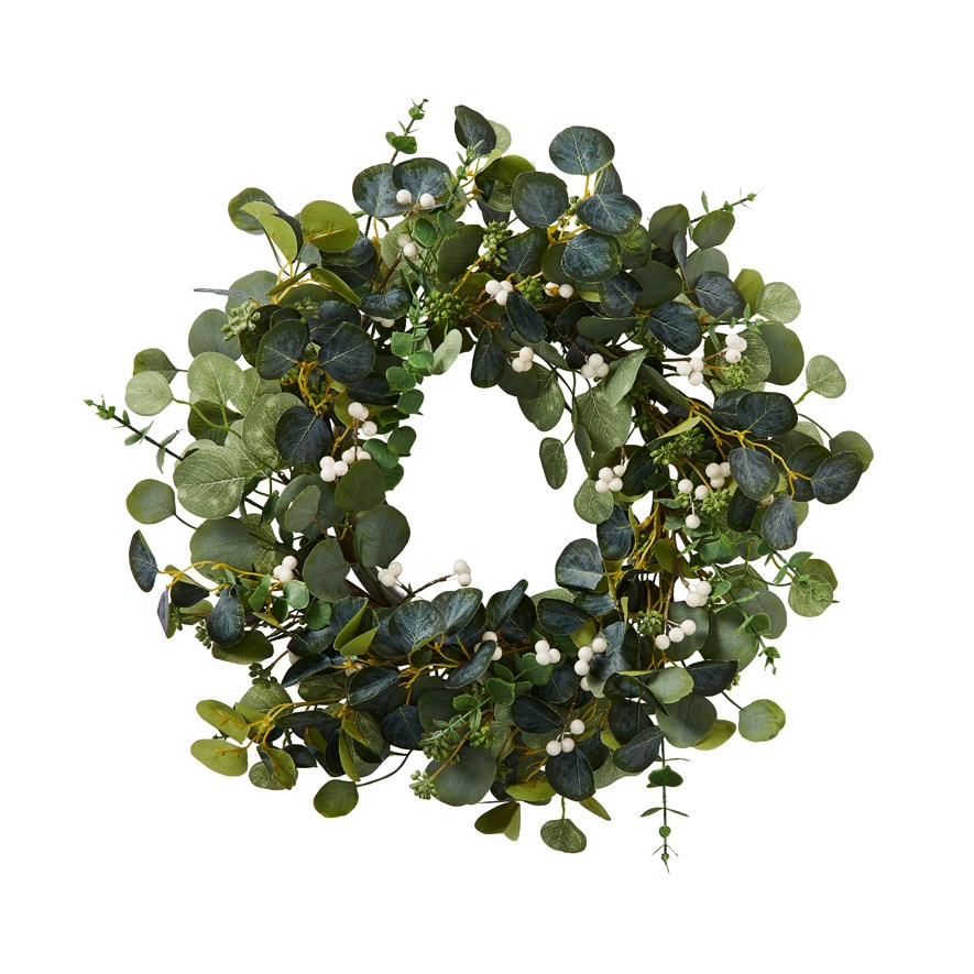 Blue Gum Berry Wreath | Adairs