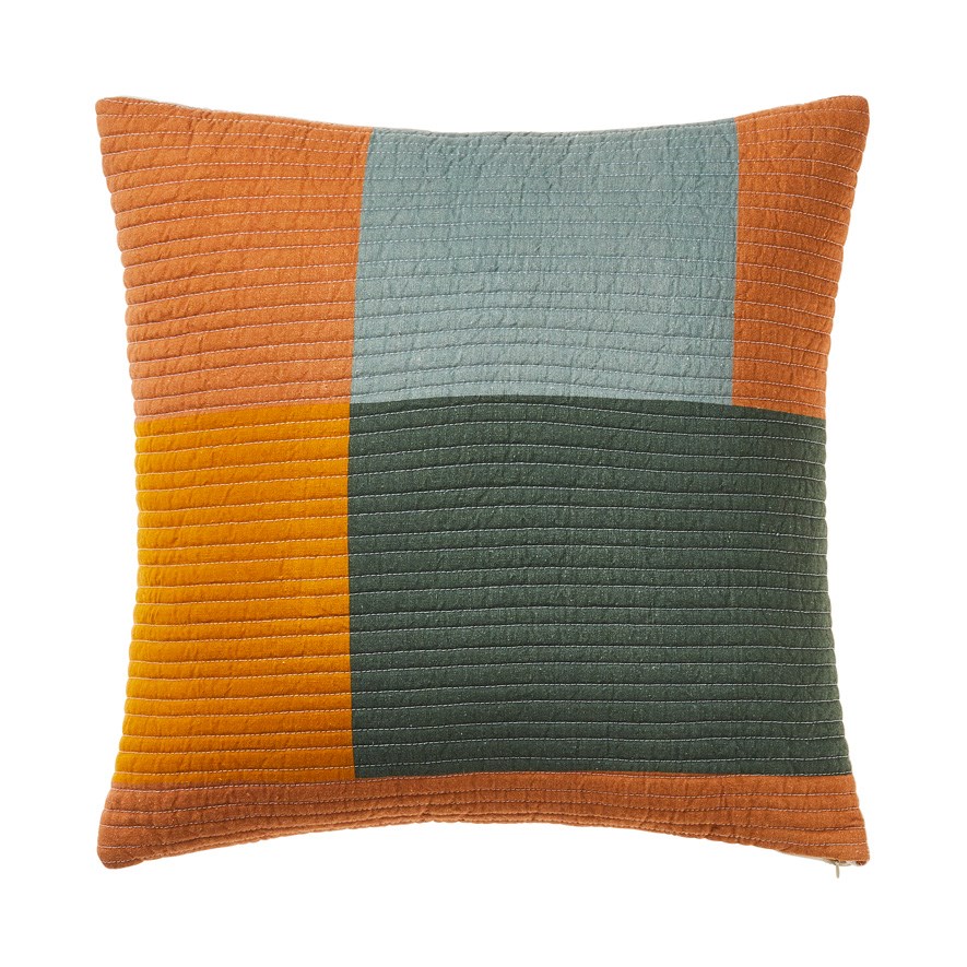 Green and best sale rust throw pillows