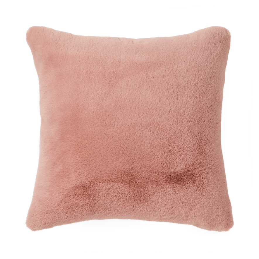 Astoria Rose Pink Fur Cushion | Adairs