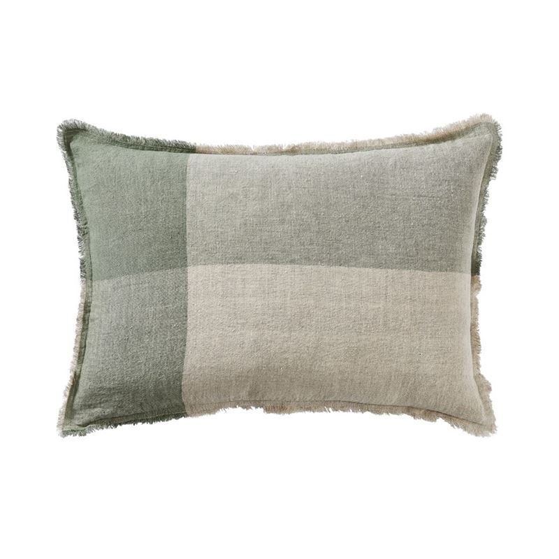 Malmo Forest Check Linen Cushion | Adairs