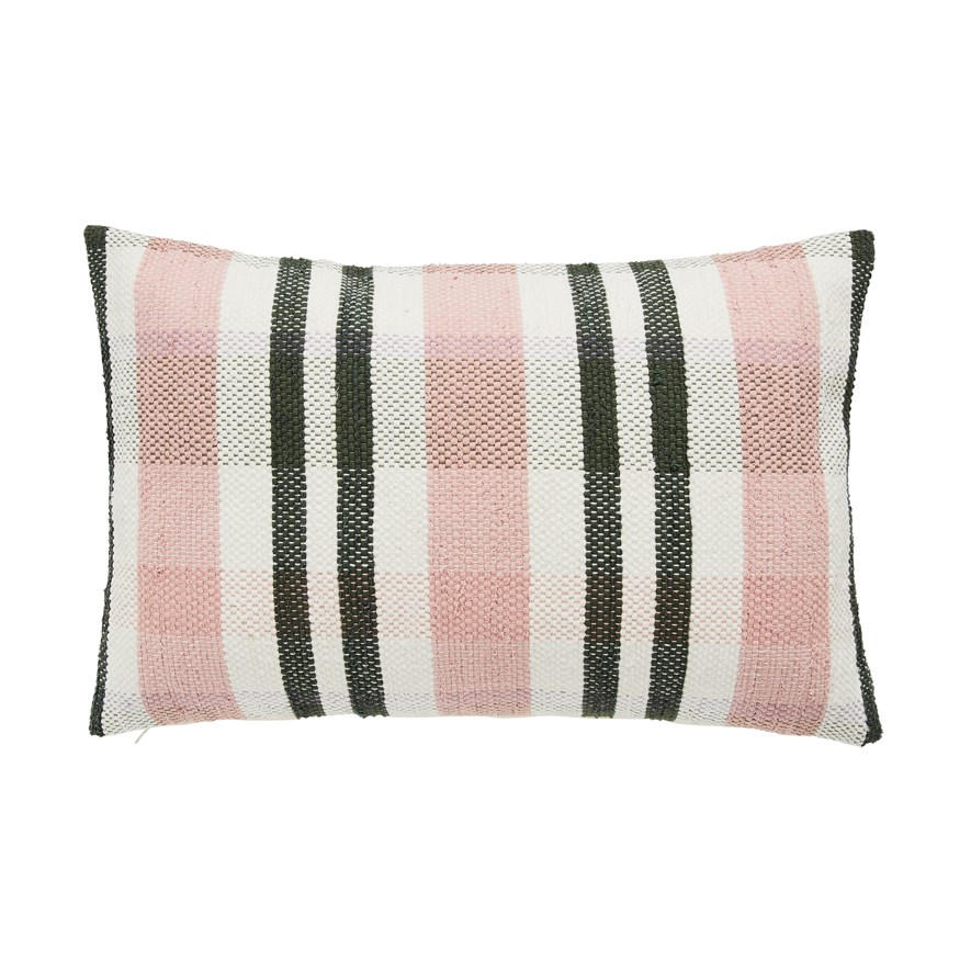 Sierra Nude Pink Forest Check Cushion Adairs