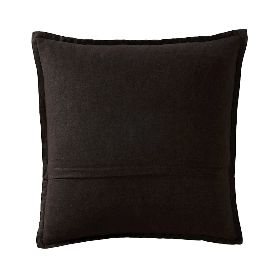 Black linen outlet cushion covers