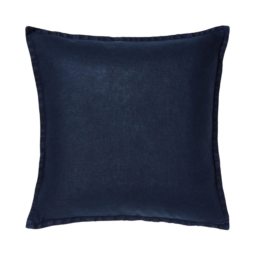 Navy linen clearance pillow