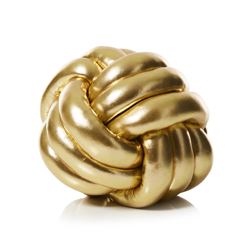 Gold hot sale knot pillow