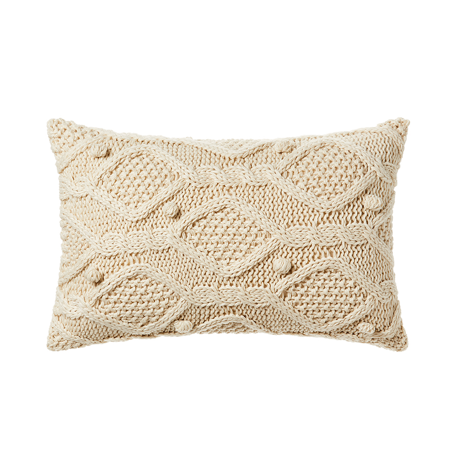 Cable knit outlet cushion