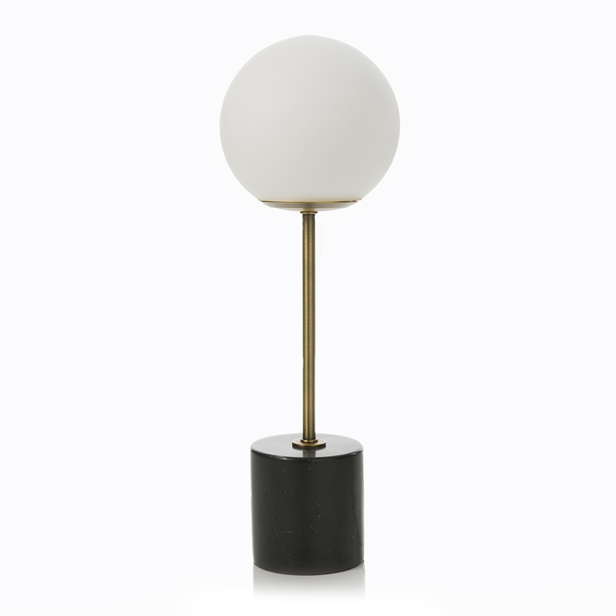 Hutton Table Lamp Black Marble | Adairs