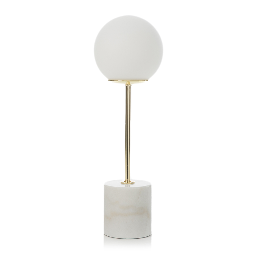 Hutton Table Lamp White Marble | Adairs