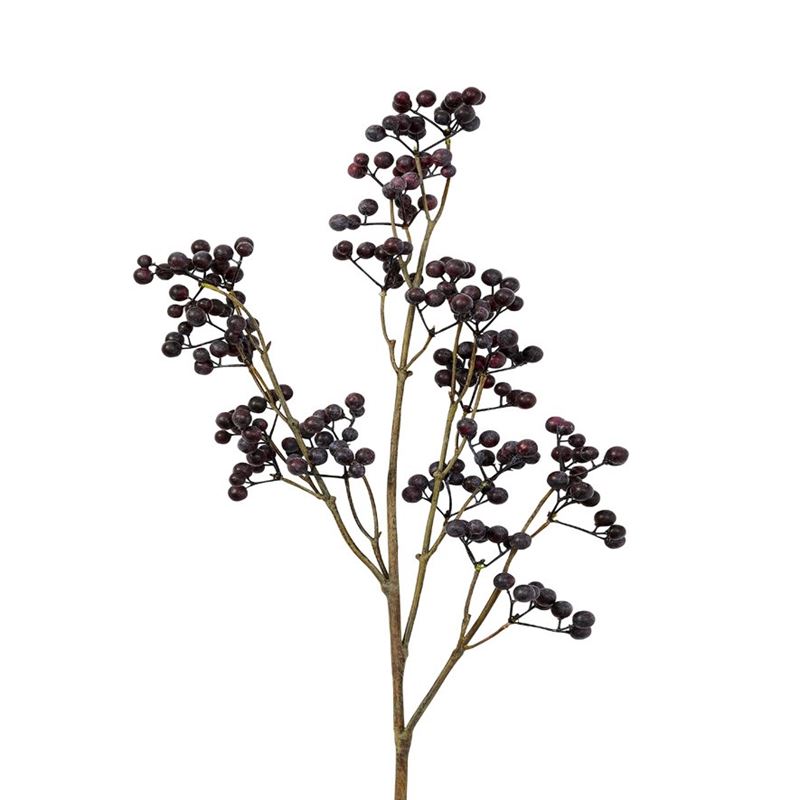 Botanical Dark Purple Berries Stem