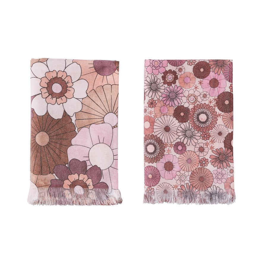 Vintage floral best sale bath towels