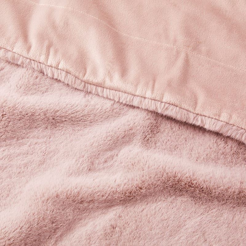 Astoria Dusty Pink Fur Throw | Adairs