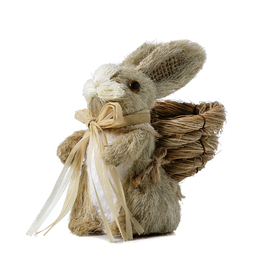 Archie Straw Rabbit with a Basket | Adairs