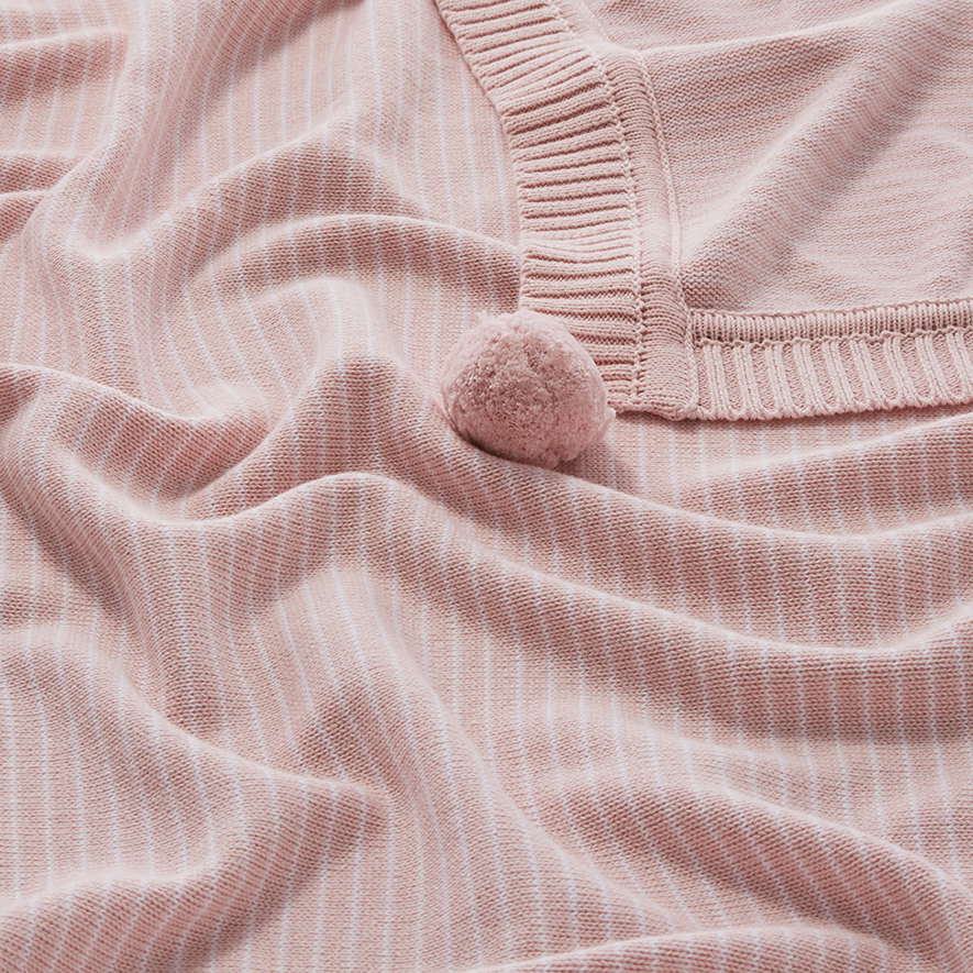 Pink striped blanket sale